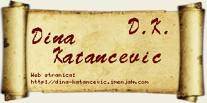 Dina Katančević vizit kartica